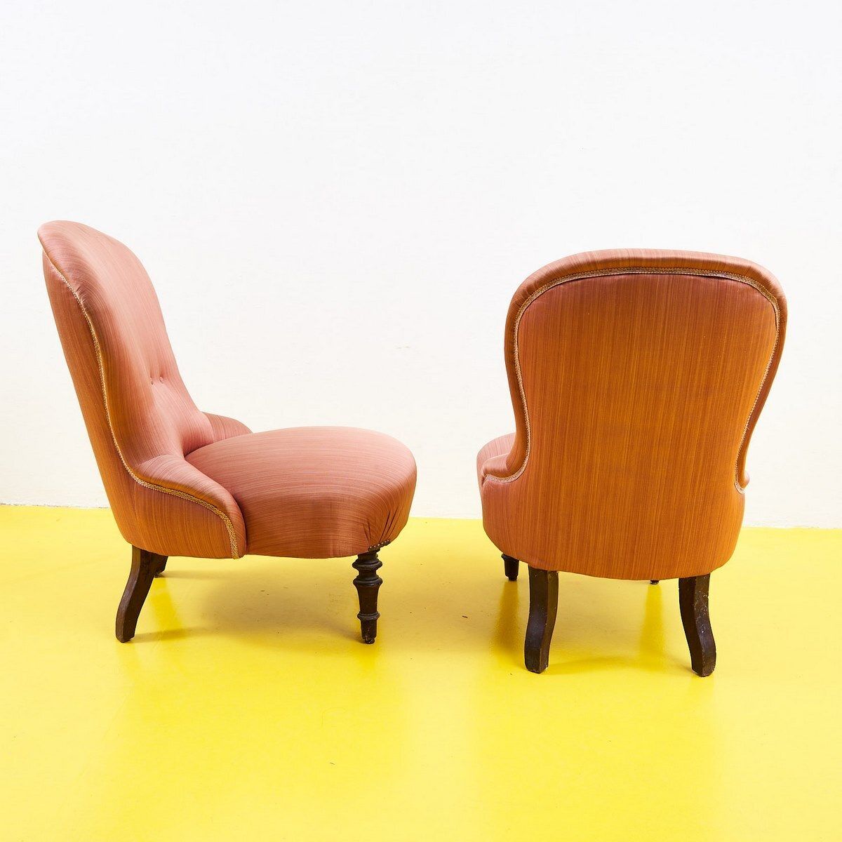 Pair Of 40's Fabric Covered Armchairs photo 535.0