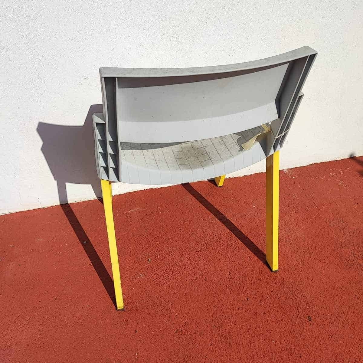 70's Design Plastic And Iron Chair photo for sale