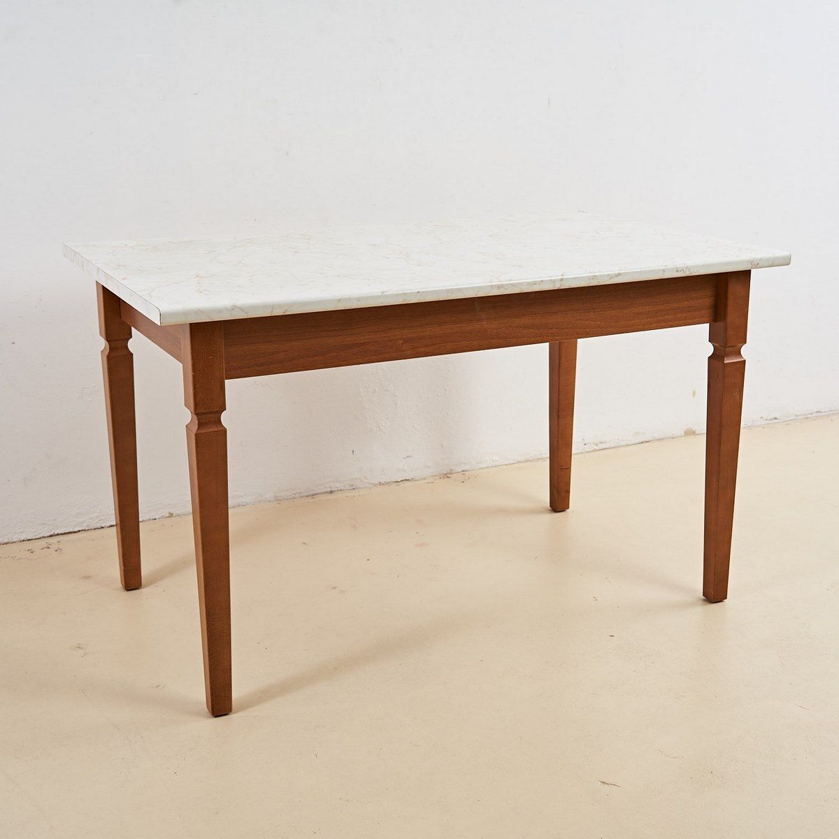 Dining Table With Marble Effect Top
