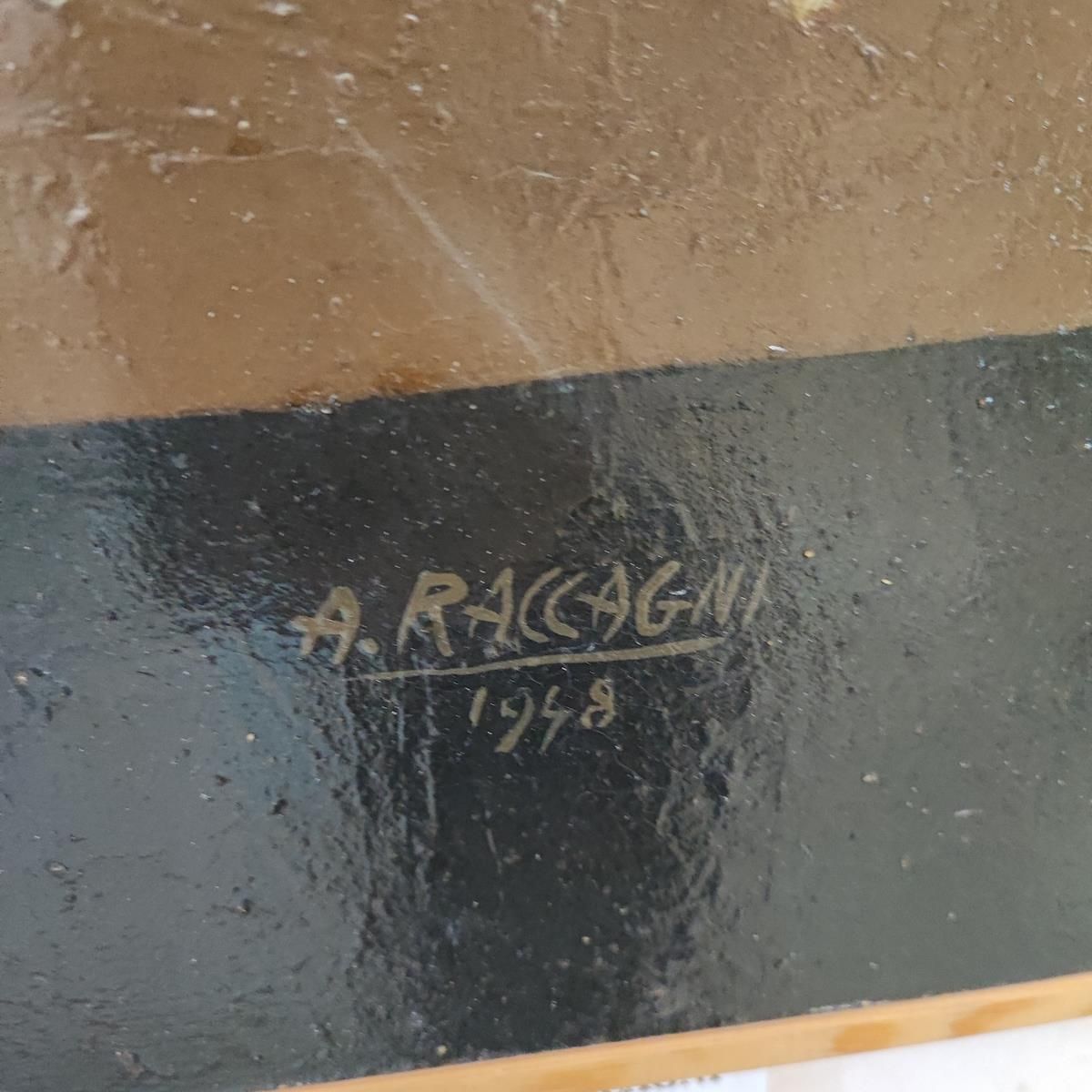 Andrea Raccagni Oil On Canvas 44 X 34 Cm From 1948 photo for sale