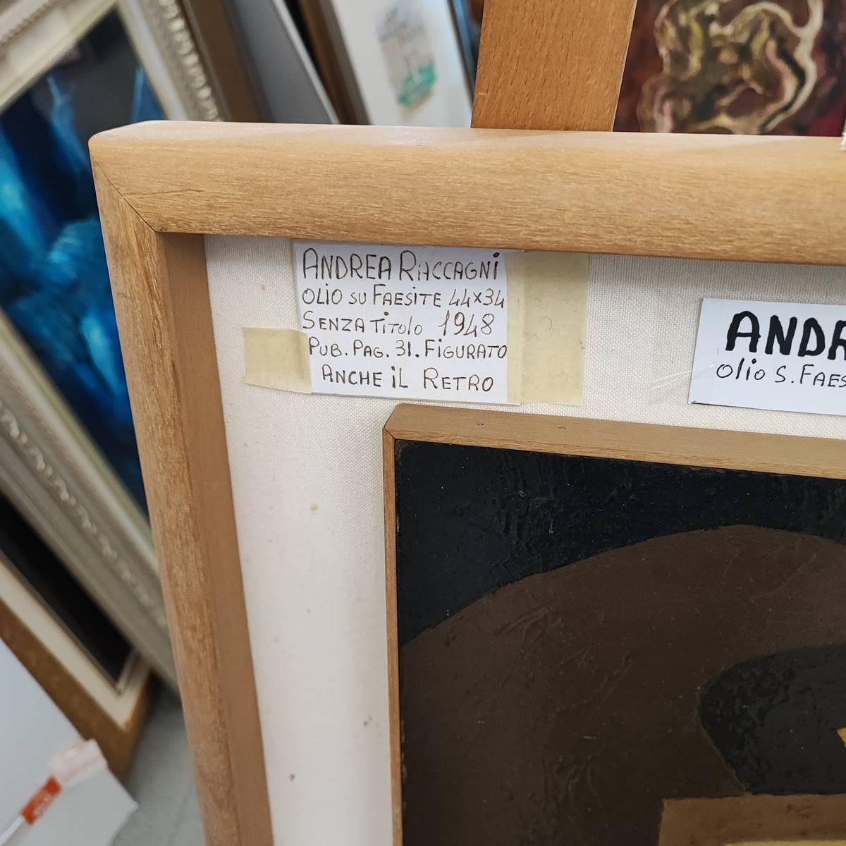 Andrea Raccagni Oil On Canvas 44 X 34 Cm From 1948 photo Art