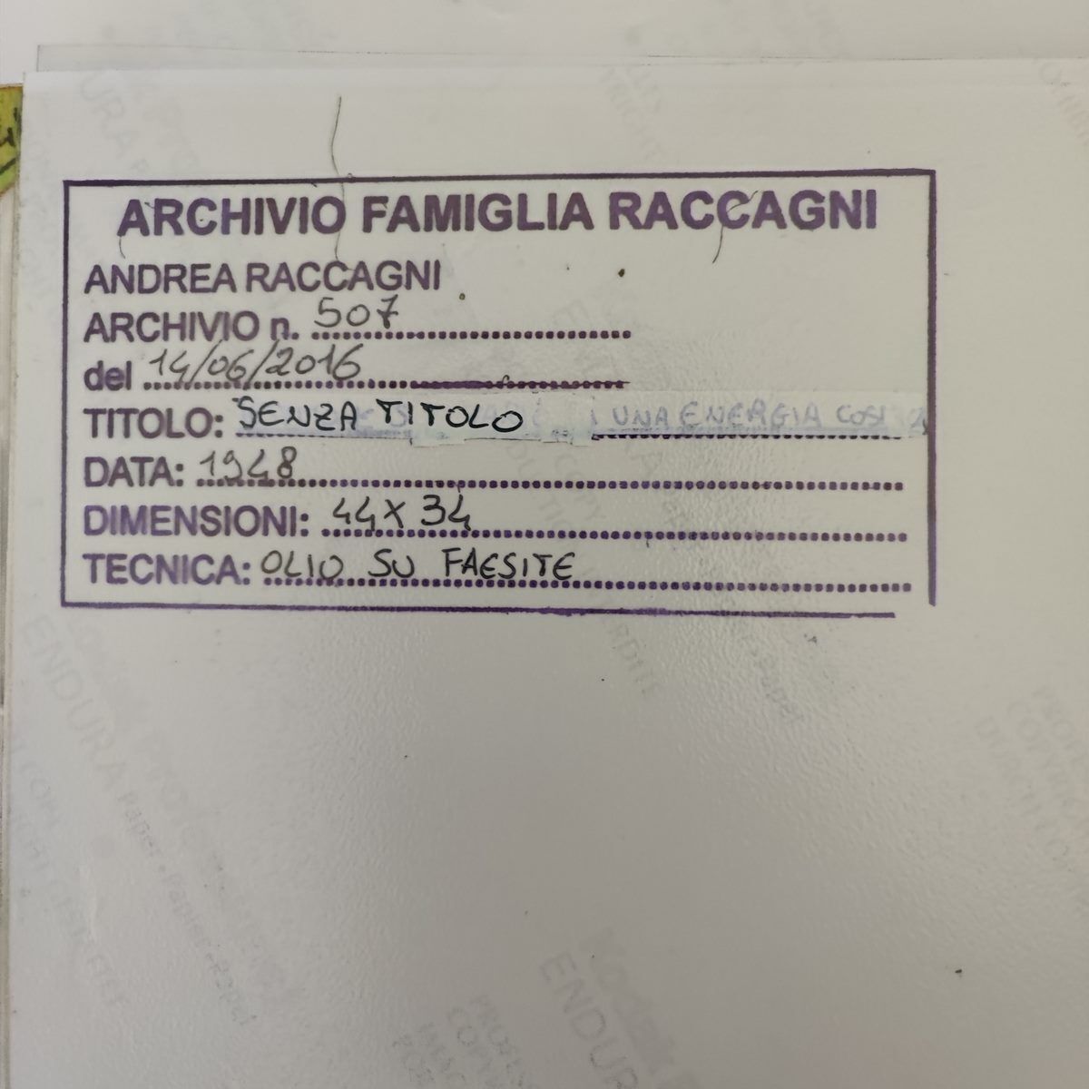 photo buy Andrea Raccagni Oil On Canvas 44 X 34 Cm From 1948