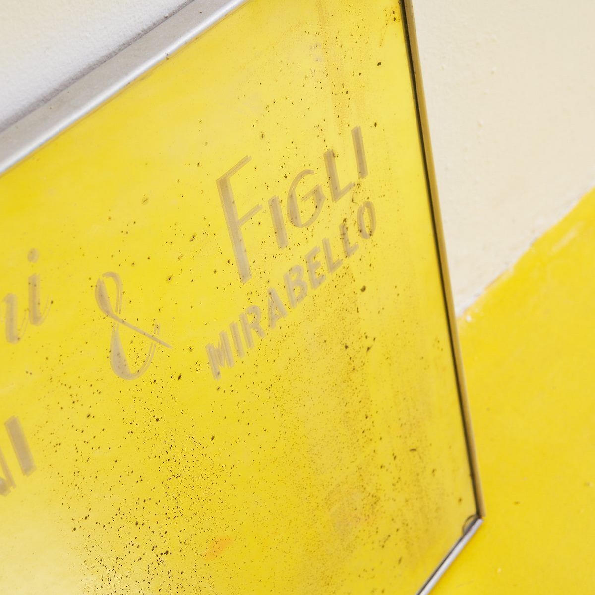 Silkscreened Mirror Liquors R.Mantovani And Sons Mirabello Ferrara, Aluminum Frame photo Home Decor