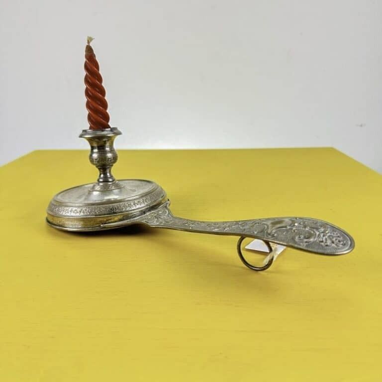 Art Nouveau Style Silver Plated Metal Candle Holder photo buy