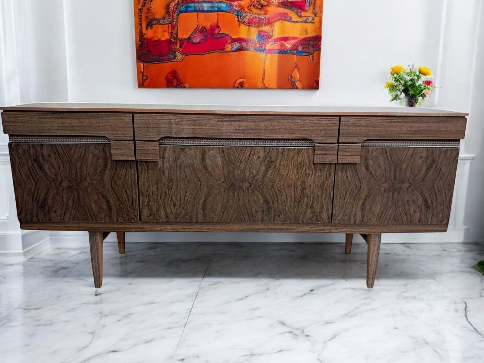 Vintage Mid Century Sideboard Cocktail Cabinet Drinks  Formica 1960 Beautility photo Furniture
