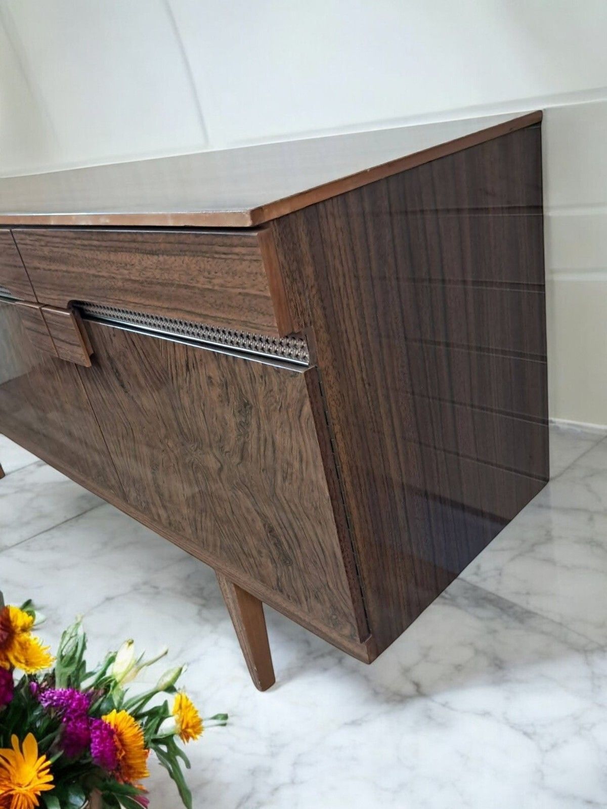 Vintage Mid Century Sideboard Cocktail Cabinet Drinks  Formica 1960 Beautility photo buy