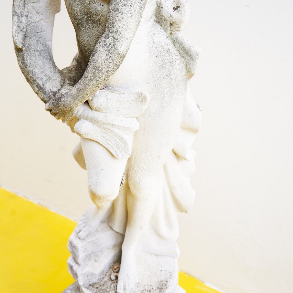 50's Garden Statue In Concrete And Marble Dust photo Art