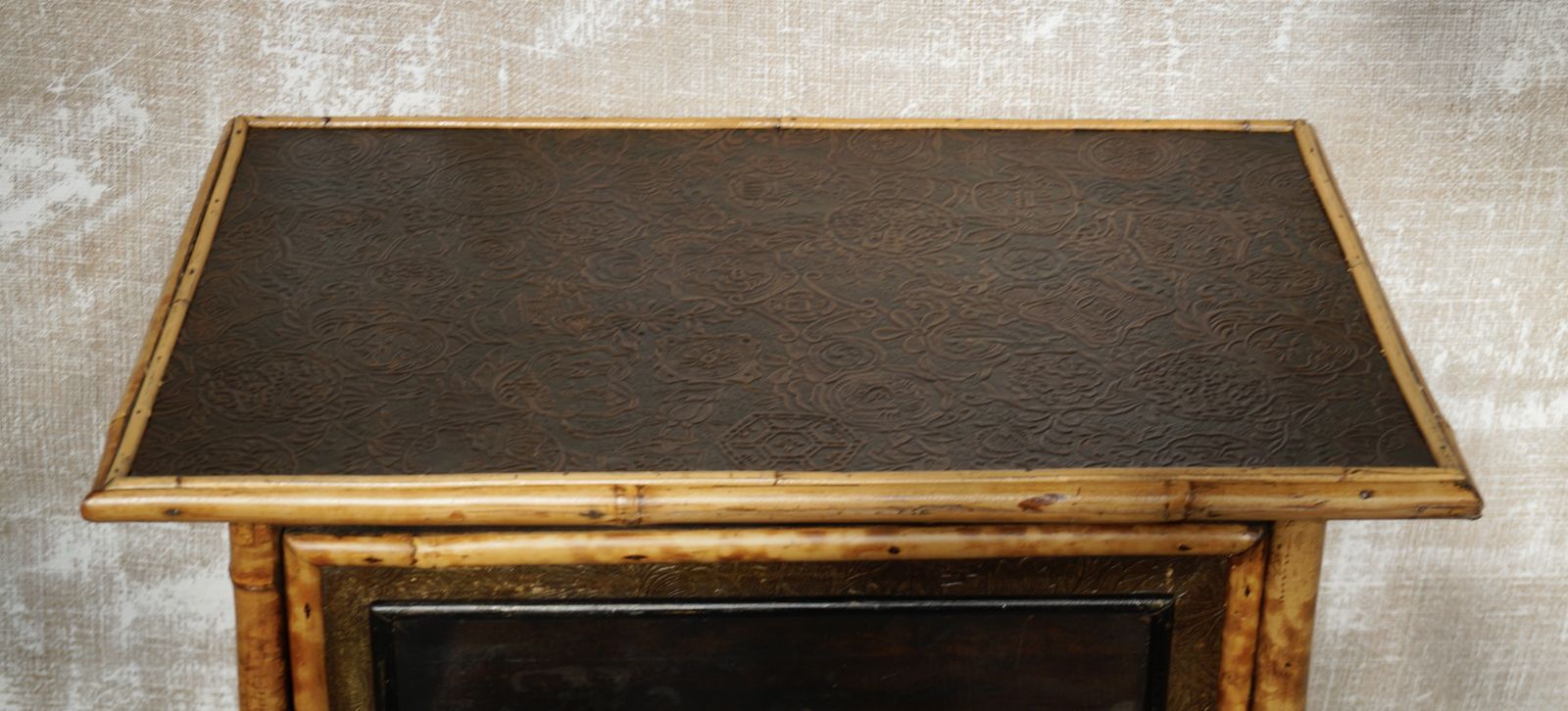 Furniture Victorian W.F Needham’s Glazed Bamboo Cabinet photo