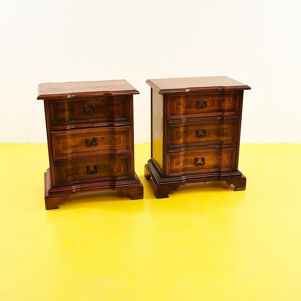 Pair Of Antique Style Wooden Bedside Tables