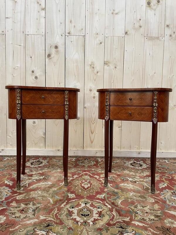 Paire De Tables De Chevet Style Louis XV  Transition