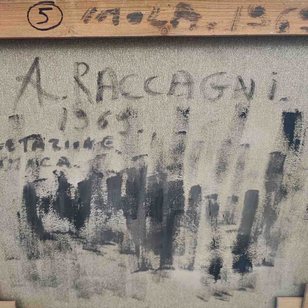 Andrea Raccagni Oil On Canvas 40 X 50 Cm From 1969 photo vinterior
