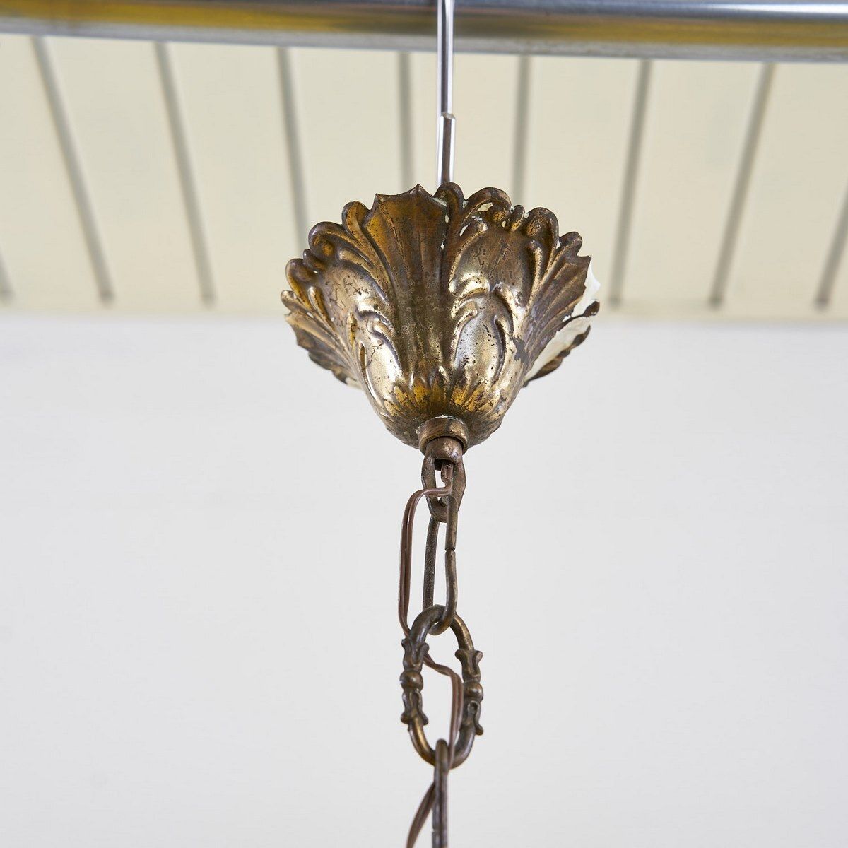 1930s Metal And Glass Chandelier photo 339.0