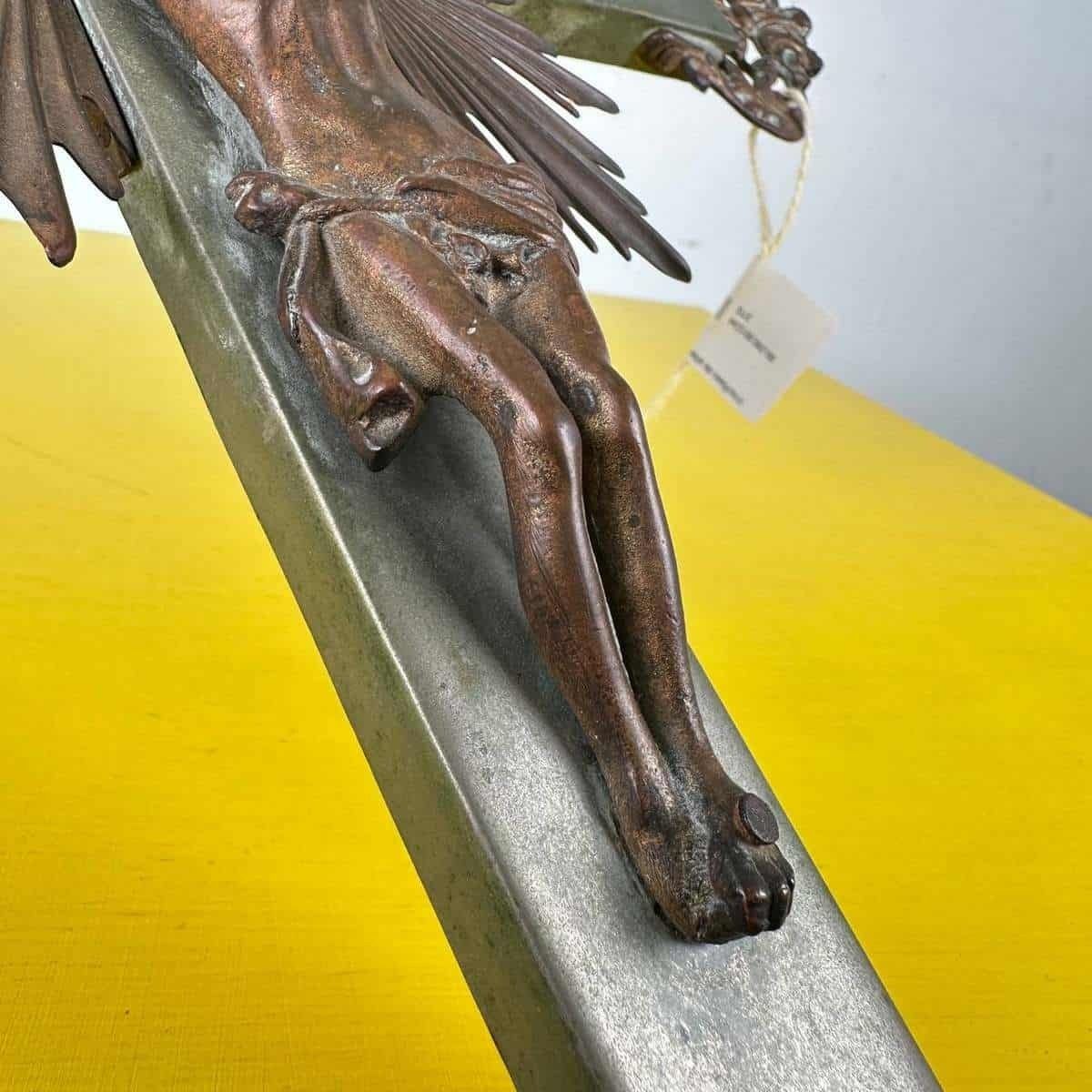 Wooden And Metal Altar Crucifix photo vinterior