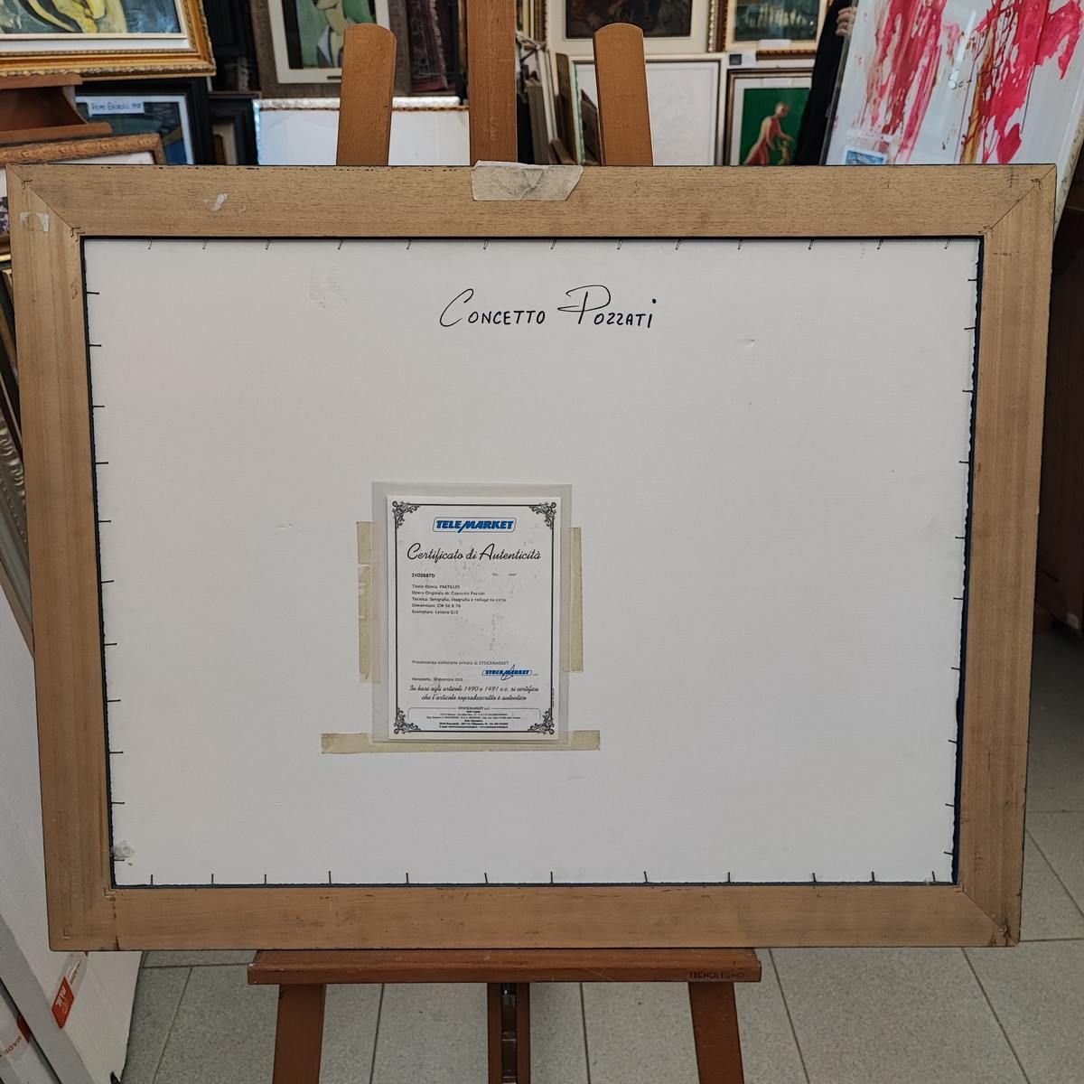 photo furniture Concetto Pozzati Lithograph 50 X 70 Cm