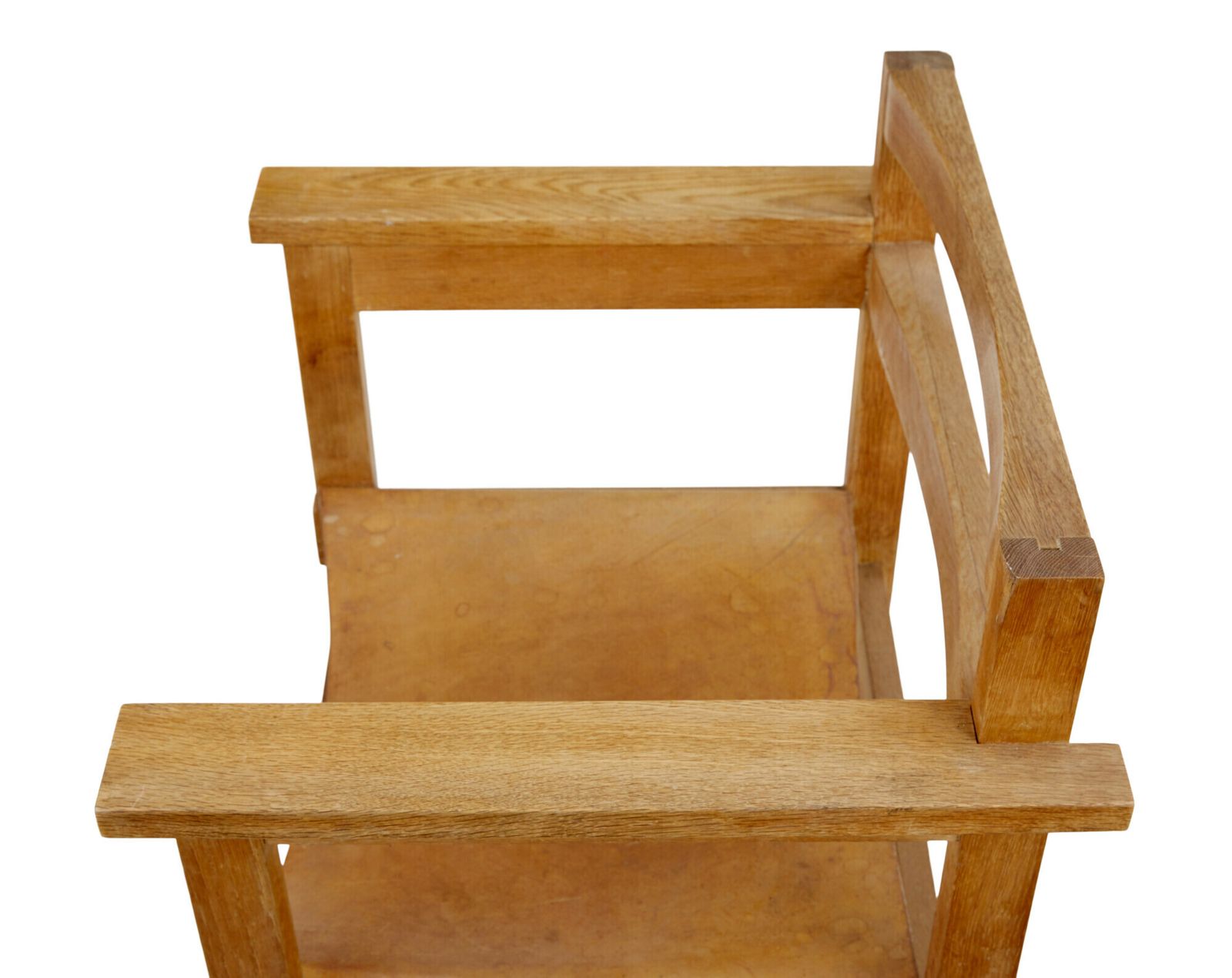 Set Of 6 1960’s Scandinavian Modern Oak And Leather Armchairs photo 4615.0