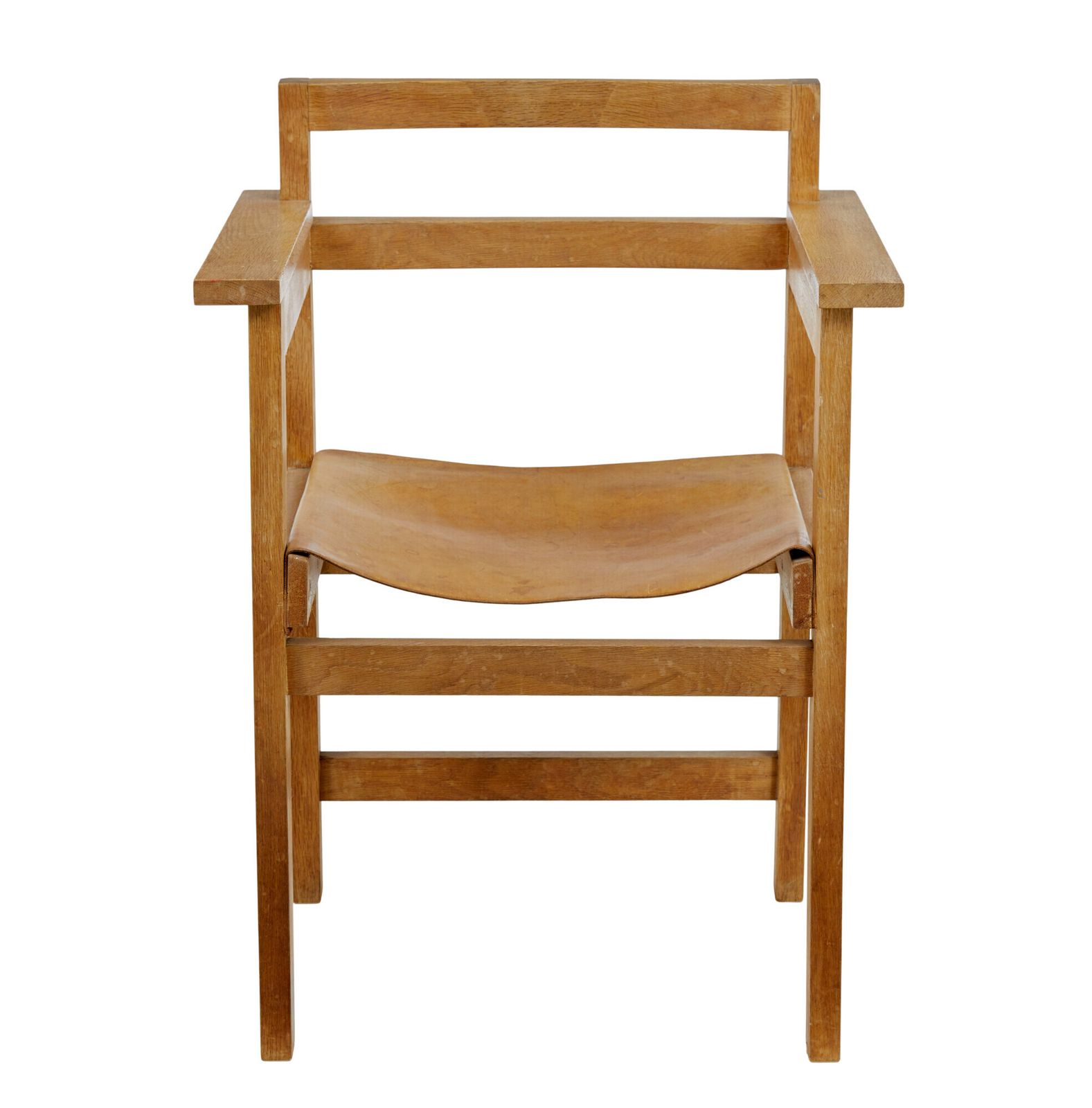 photo furniture Set Of 6 1960’s Scandinavian Modern Oak And Leather Armchairs