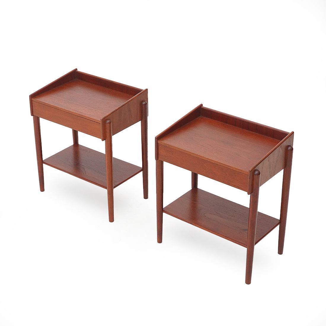 Pair Of Bedside Tables By Børge Mogensen For Soborg Mobler, 1950s photo for sale