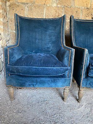 Set Of Art Deco Italian Chairs In Walnut, 1920s photo furniture