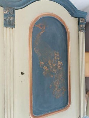 Antique Hand Painted Kitchen Cupboard photo for sale