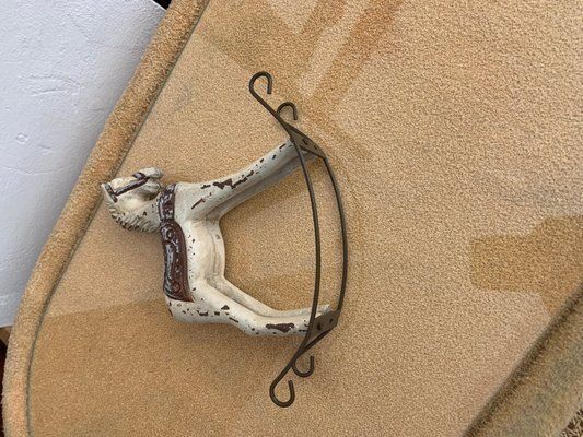 Ivory Wicker Toy Horse