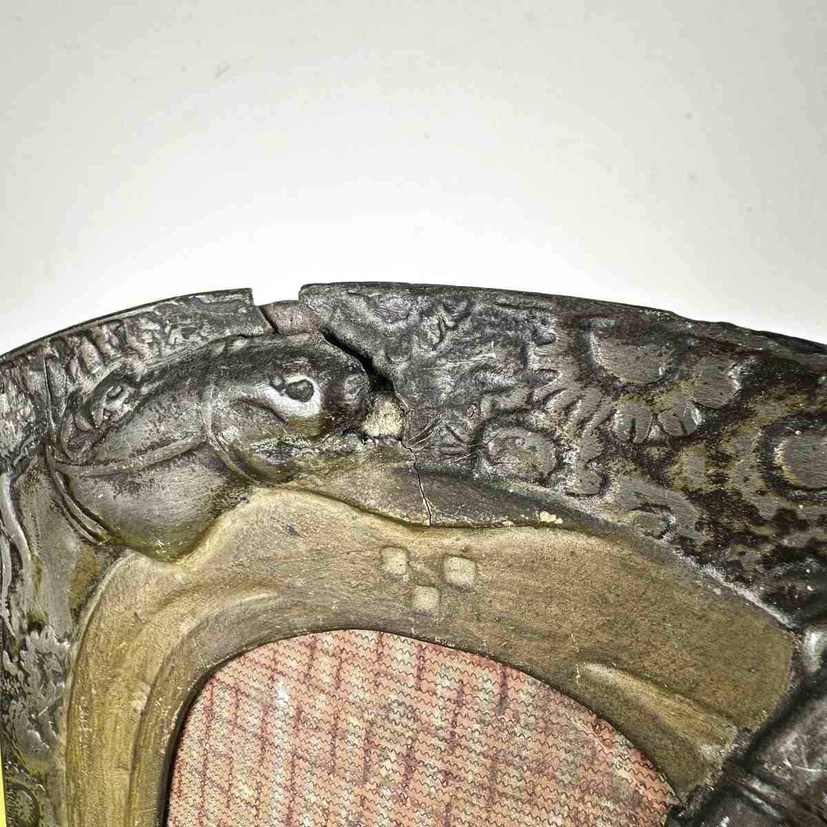 Rare Photo Frame, Early 1900s Liberty In Bronze With Horse Decoration photo 1005.0