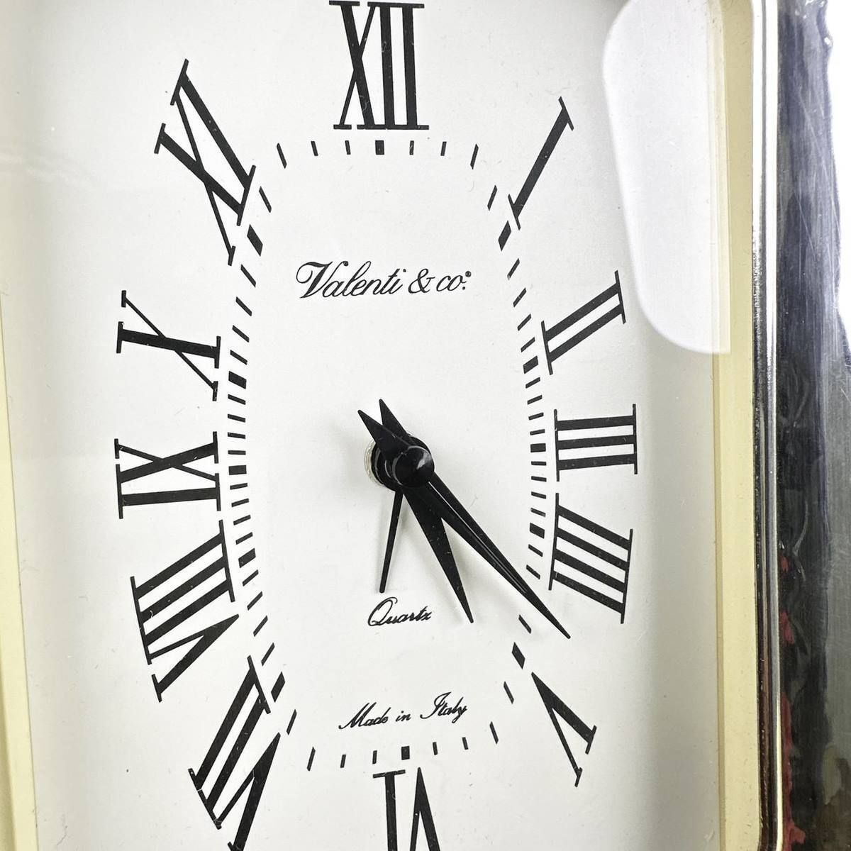 Vintage 925 Silver Table Clock Valenti & Co. photo for sale