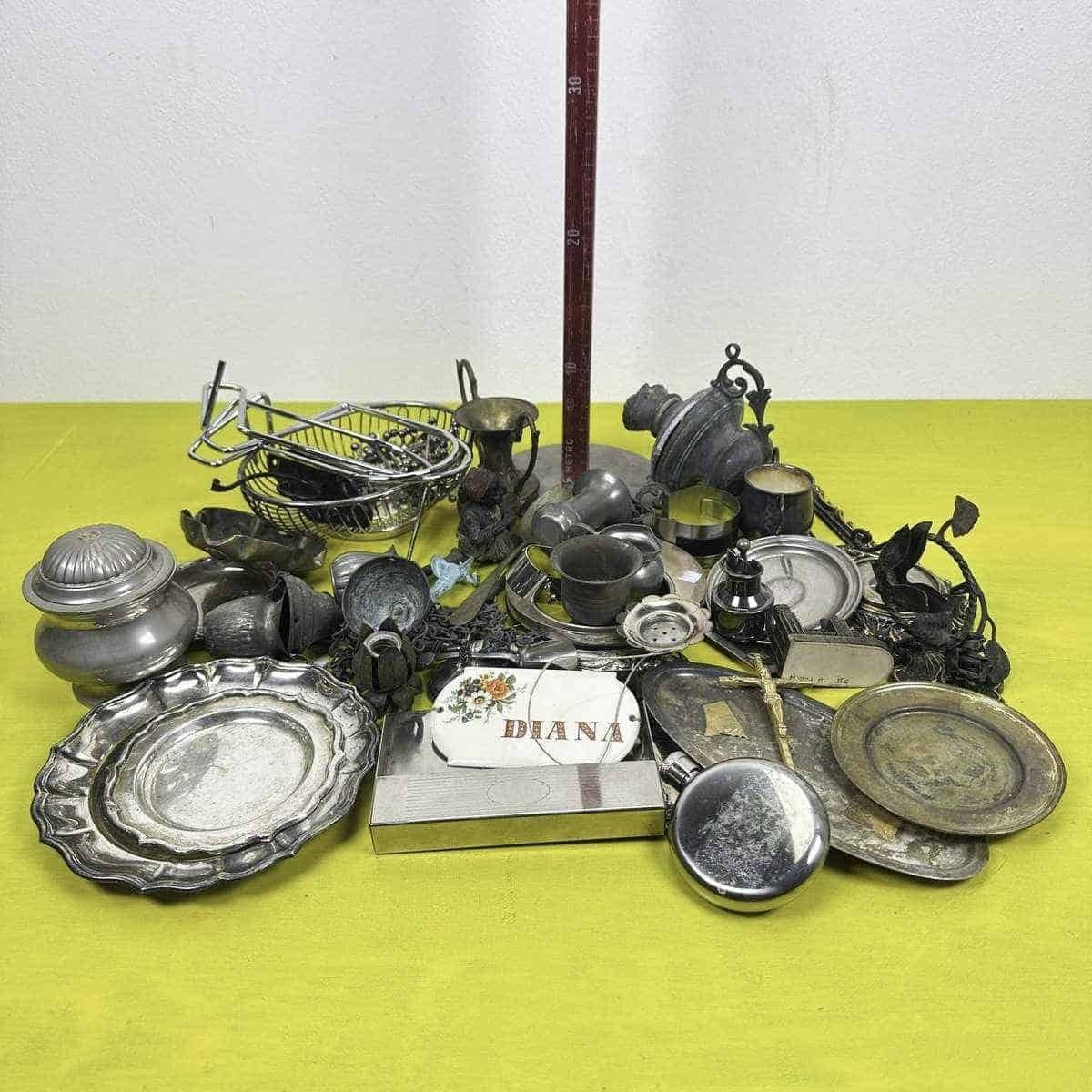 Mixed Vintage Metal Items Lot photo furniture