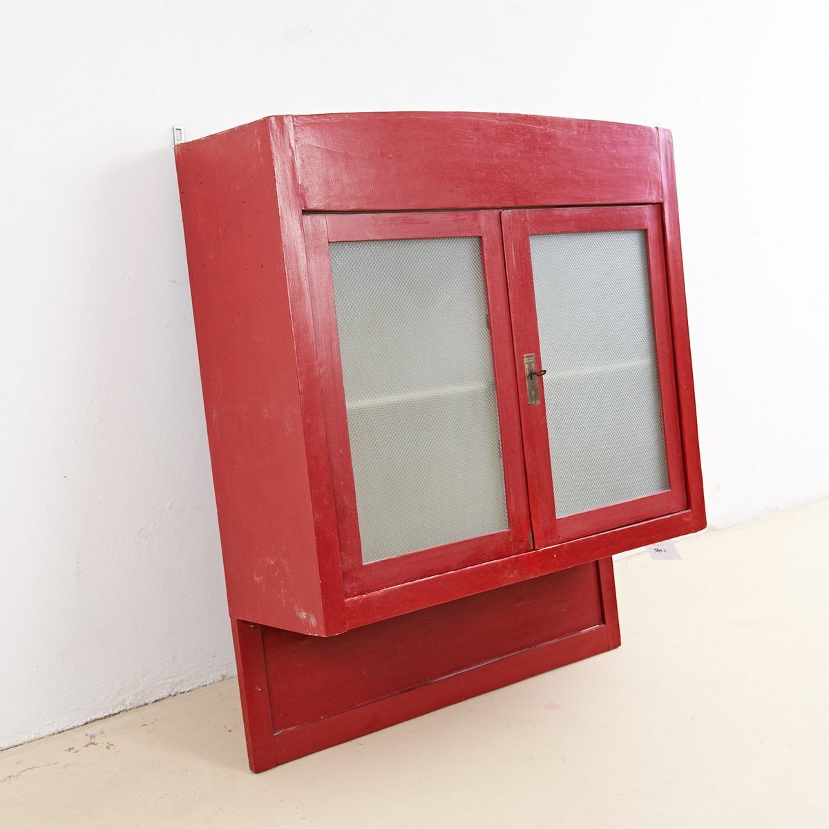 Vintage Red Lacquered Kitchen Cabinet photo furniture