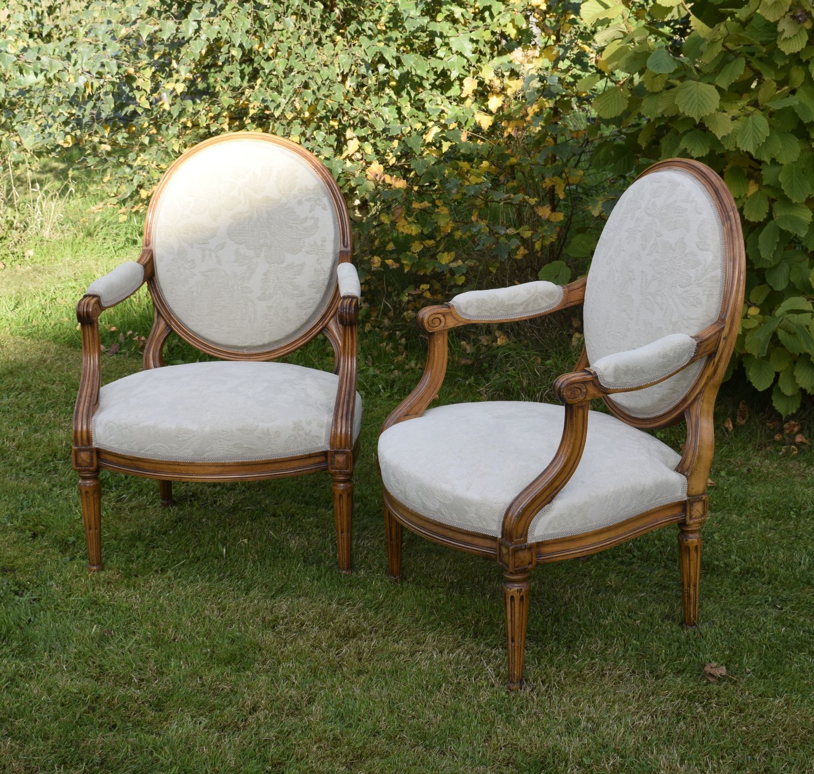 Furniture Pair Of French Open Armchairs, 1920s photo