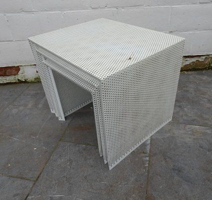 Metal Nesting Tables In The Style Of Mathieu Mategot, 1960s, Set Of 3 photo for sale