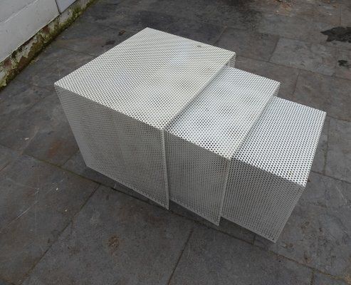 photo furniture Metal Nesting Tables In The Style Of Mathieu Mategot, 1960s, Set Of 3