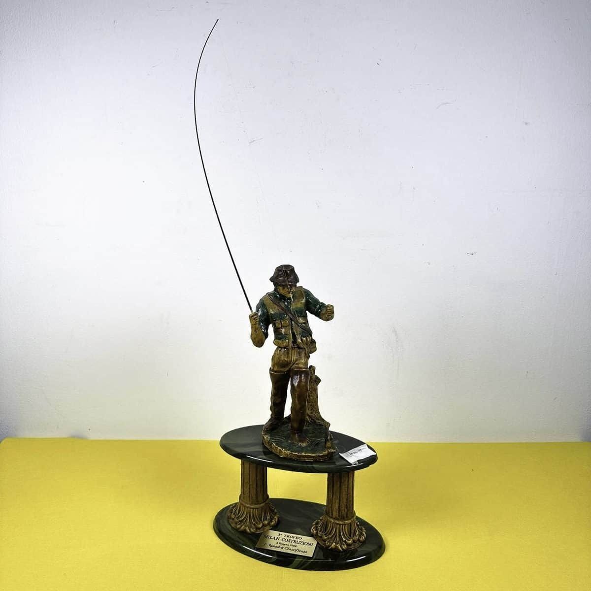 Vintage Resin Fisherman Trophy