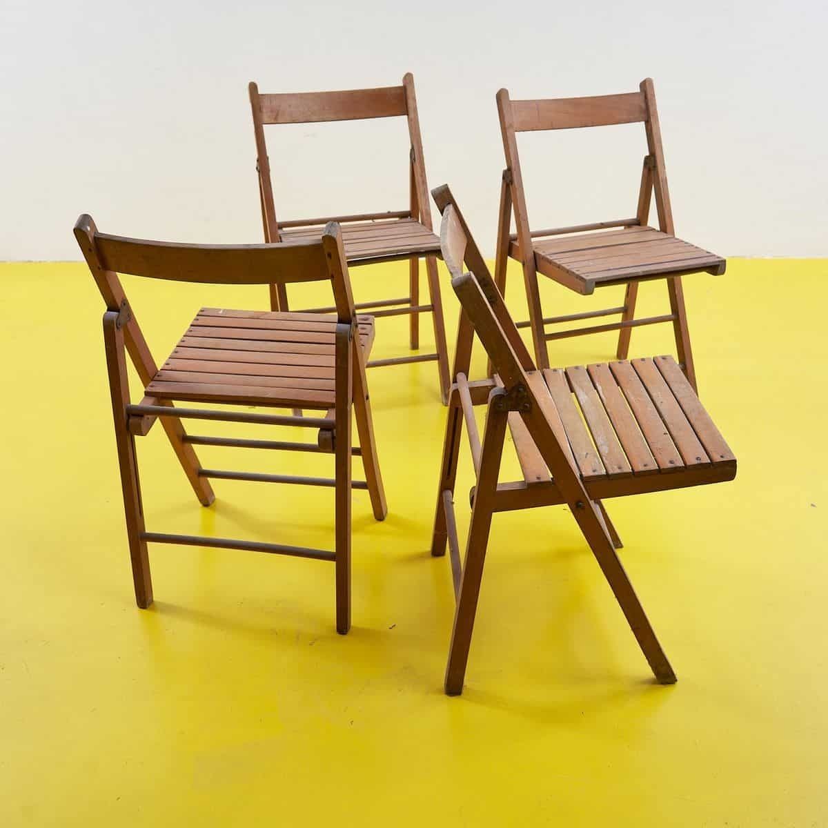 Wooden Chairs From The 30s And 40s, 4pcs photo 565.0