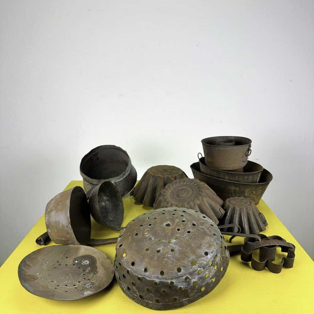 Vintage Copper Ornamental Mixed Items Lot,12pcs