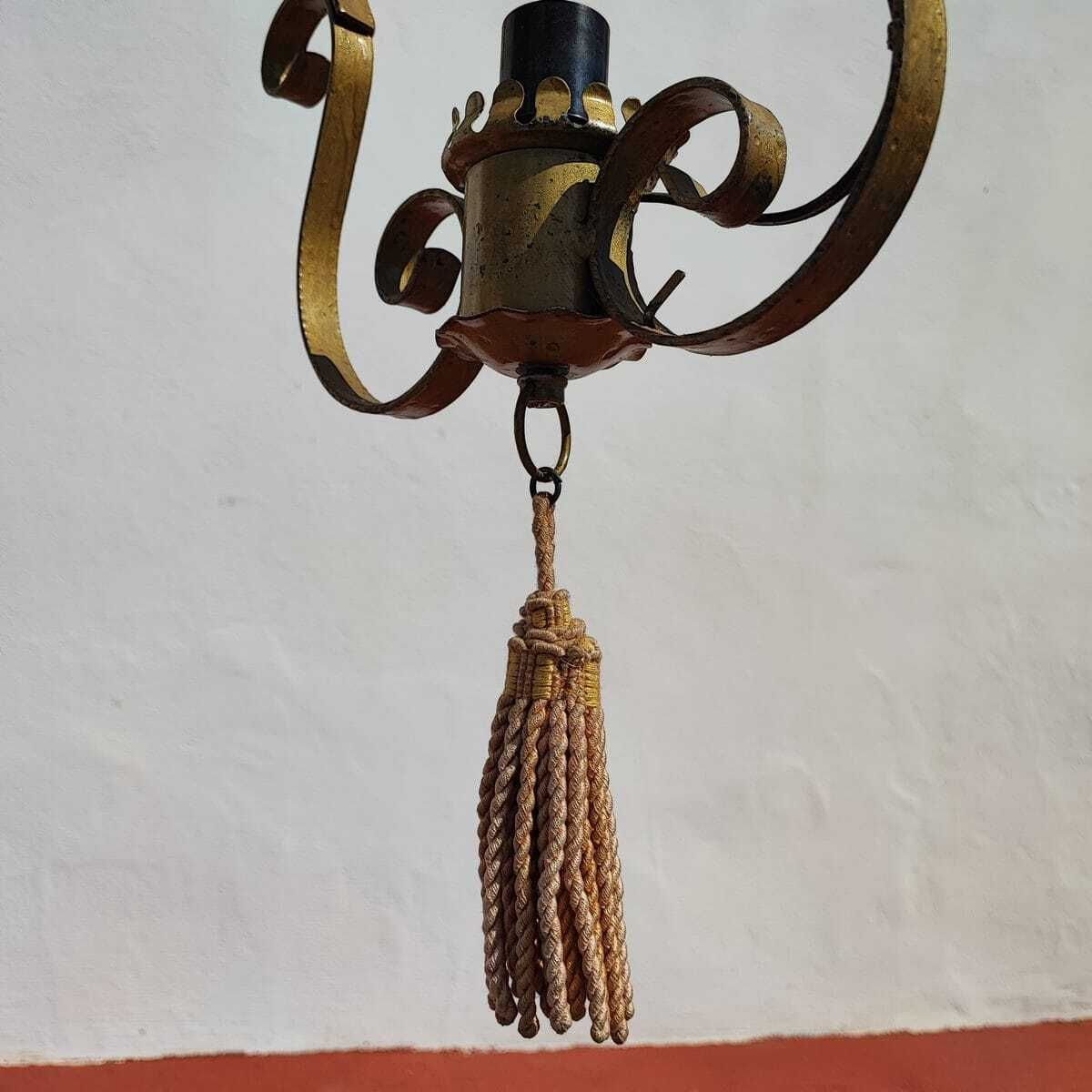 Elegant Vintage Iron Chandelier photo for sale
