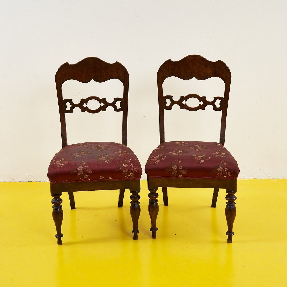 Pair Of Wooden Chairs, 1800s, Antique
