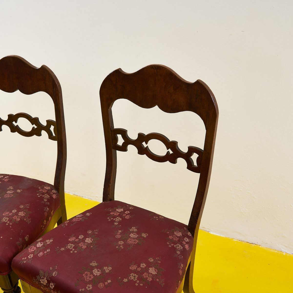 Pair Of Wooden Chairs, 1800s, Antique photo vintage