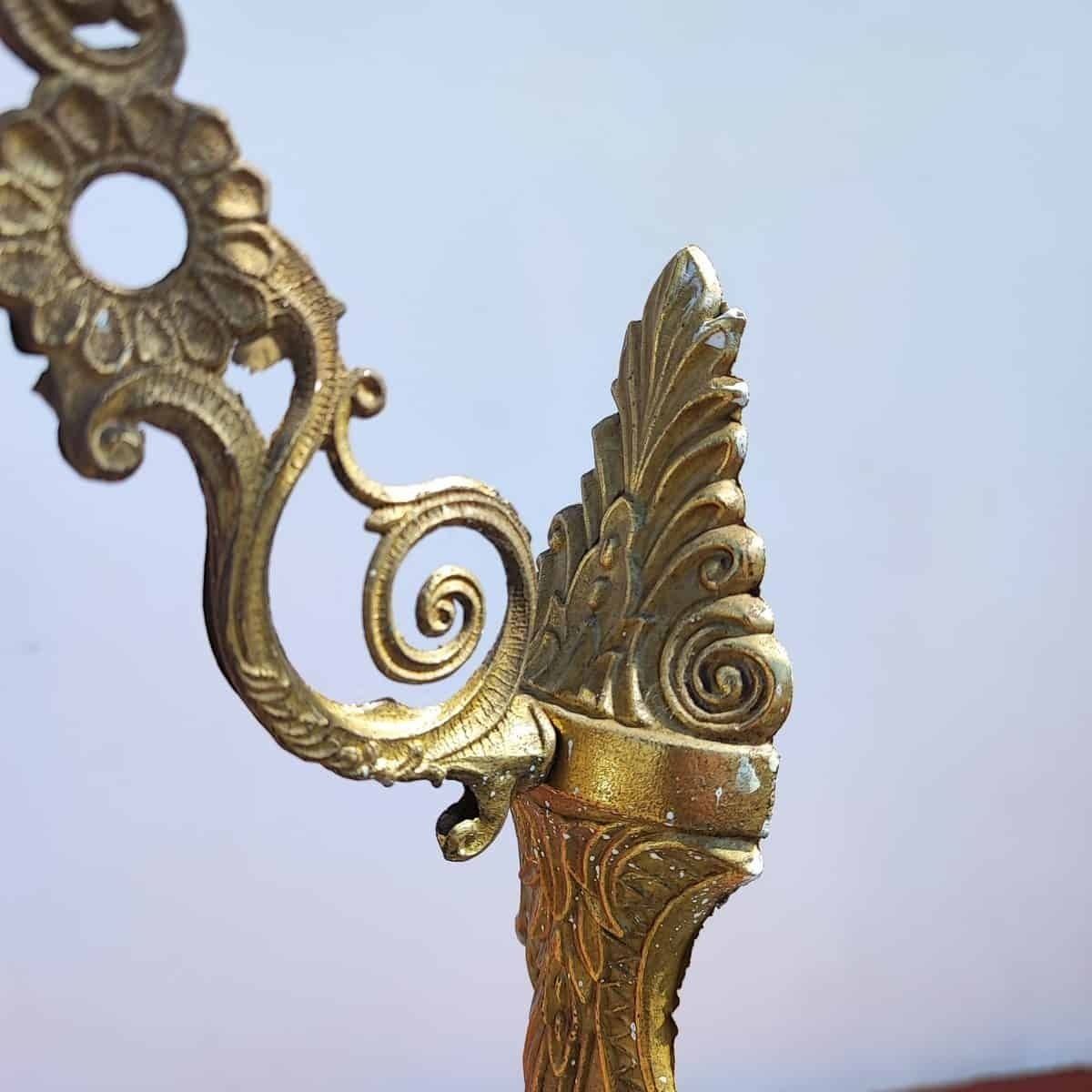 Pair Of Metal, Ceramic And Glass Wall Lamps photo vintage