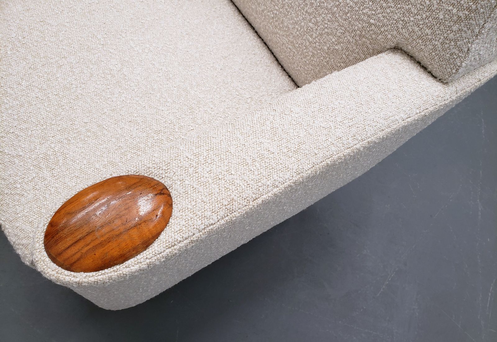 1960's Danish Lounger Chair In Beige Boucle photo buy