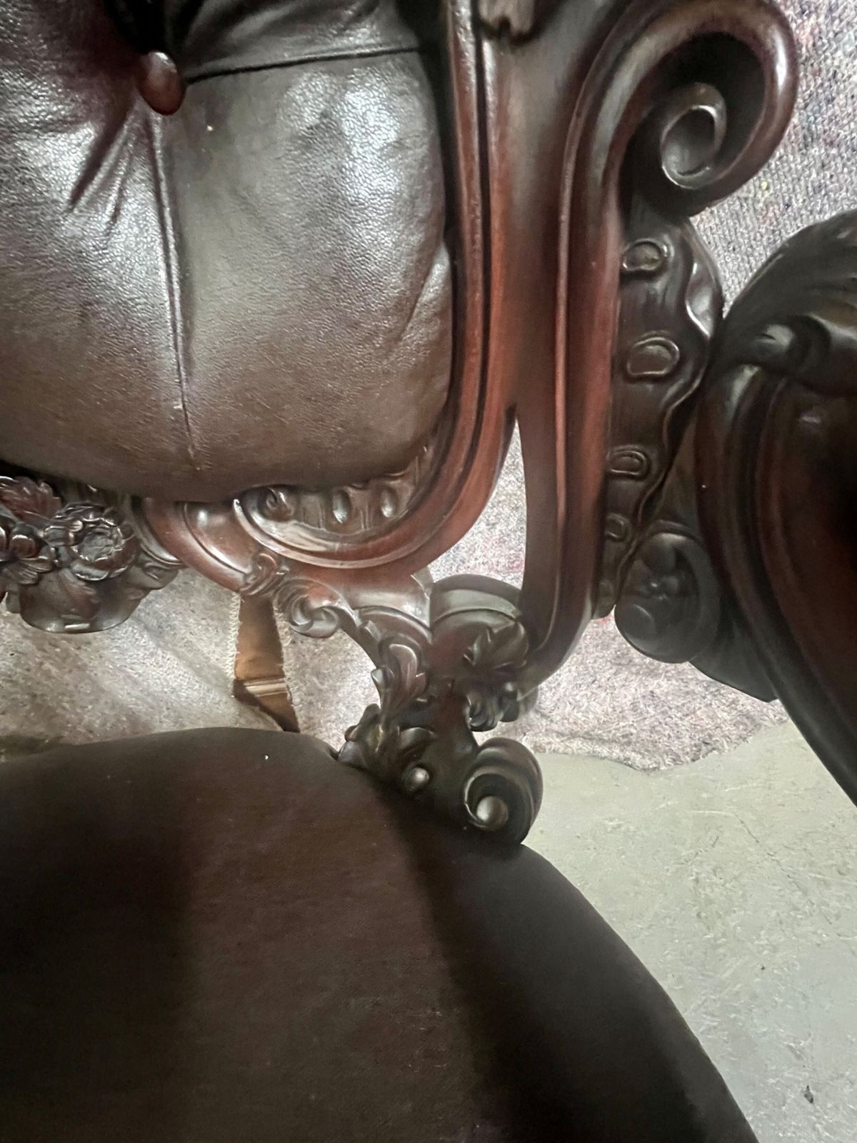 photo for sale Superb Large Victorian Mahogany Armchair