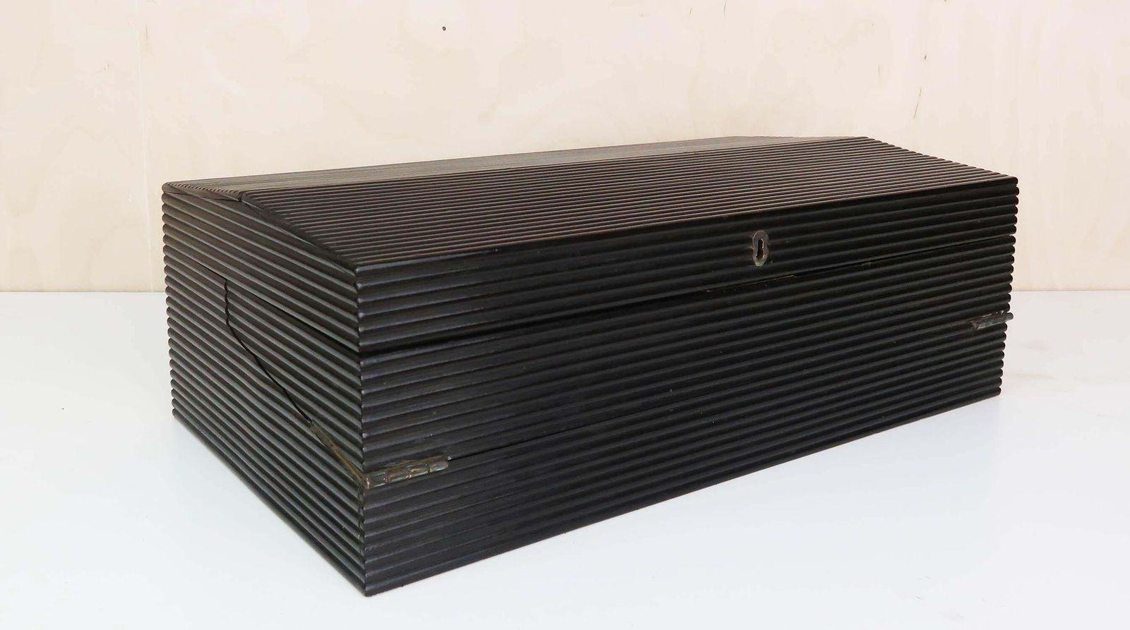Antique Anglo Indian Fluted Writing Box With Secret Drawers. Early 19th Century photo Home Decor