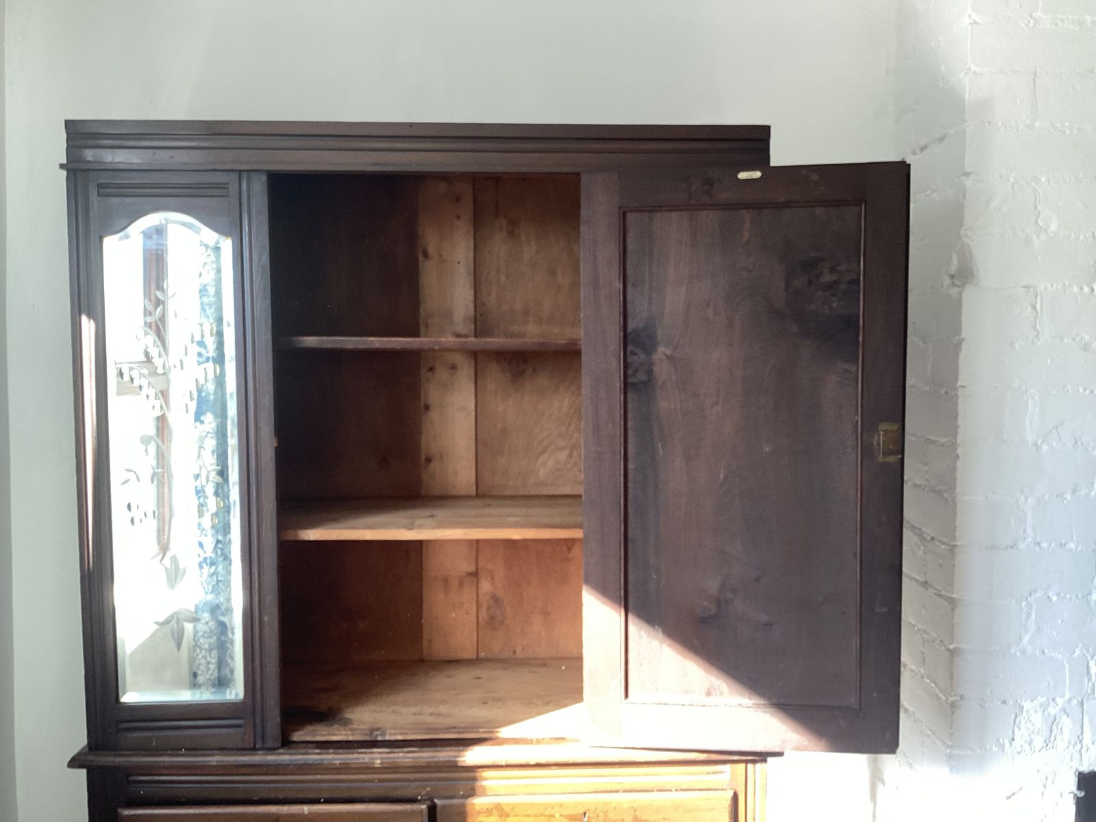 Beautiful Dark Wood Linen Press By Cws Cabinet Makers, Pelaw. photo furniture