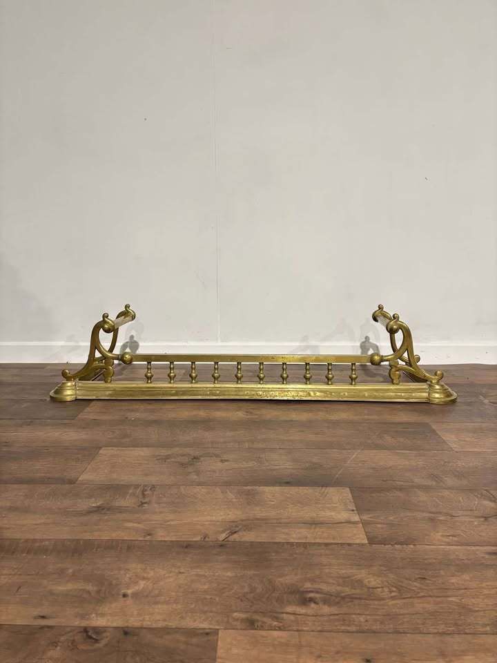 Ornate Victorian Brass Fender
