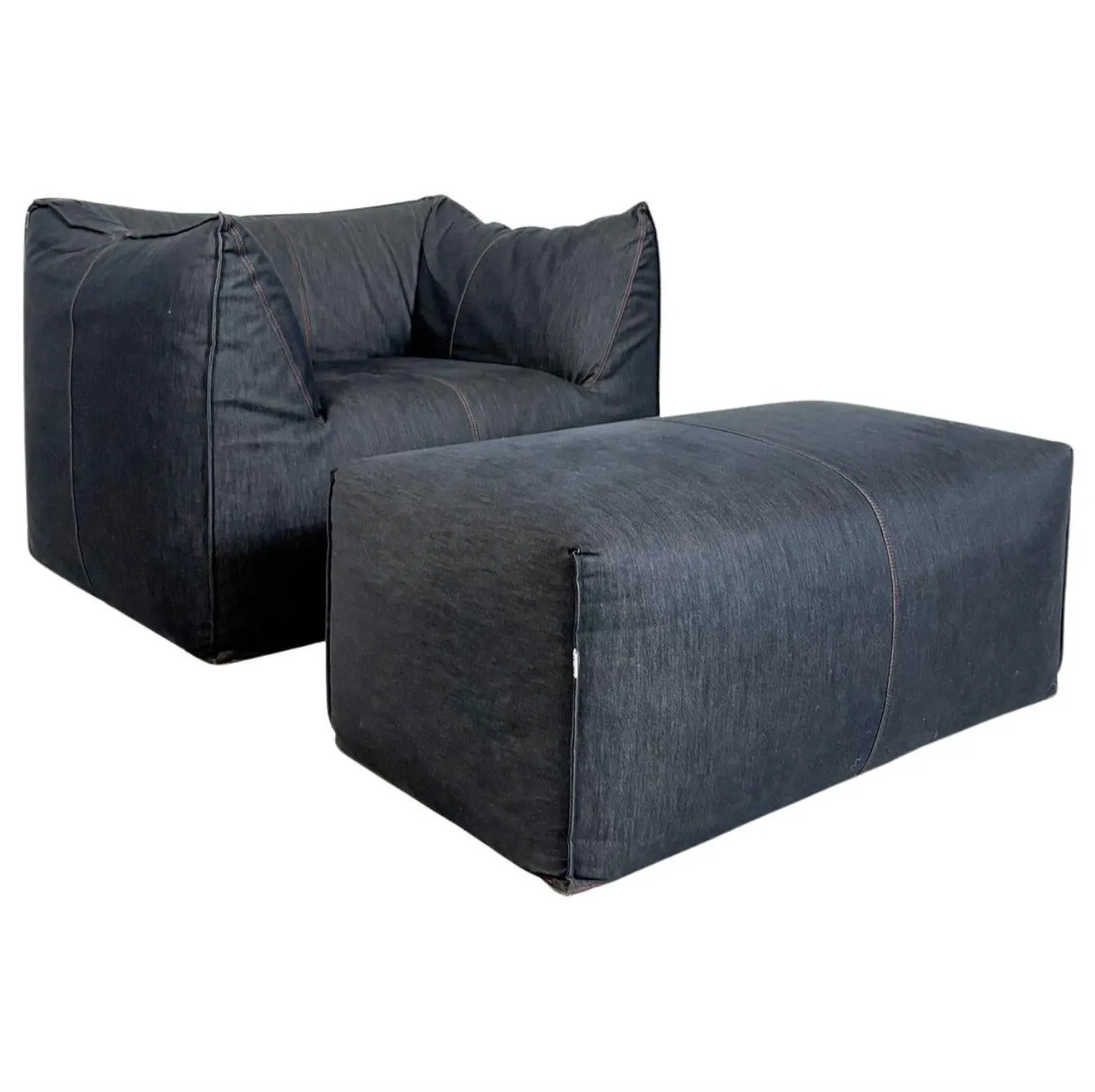 “Le Bambole” Armchair And Ottoman By Mario Bellini, Italy, 1970s