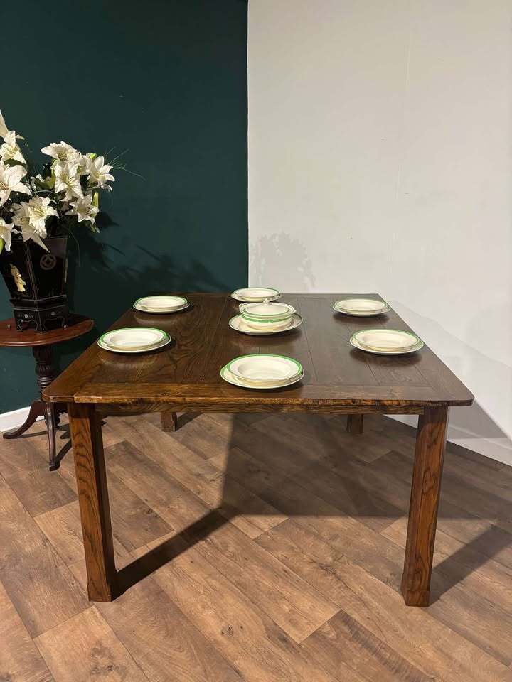 Large Vintage Oak Dining Table photo 289.0