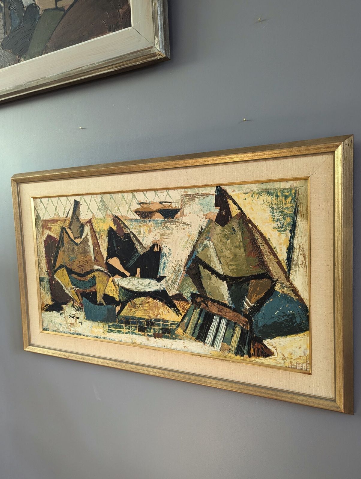 Geometric Gathering Oil Painting photo Art