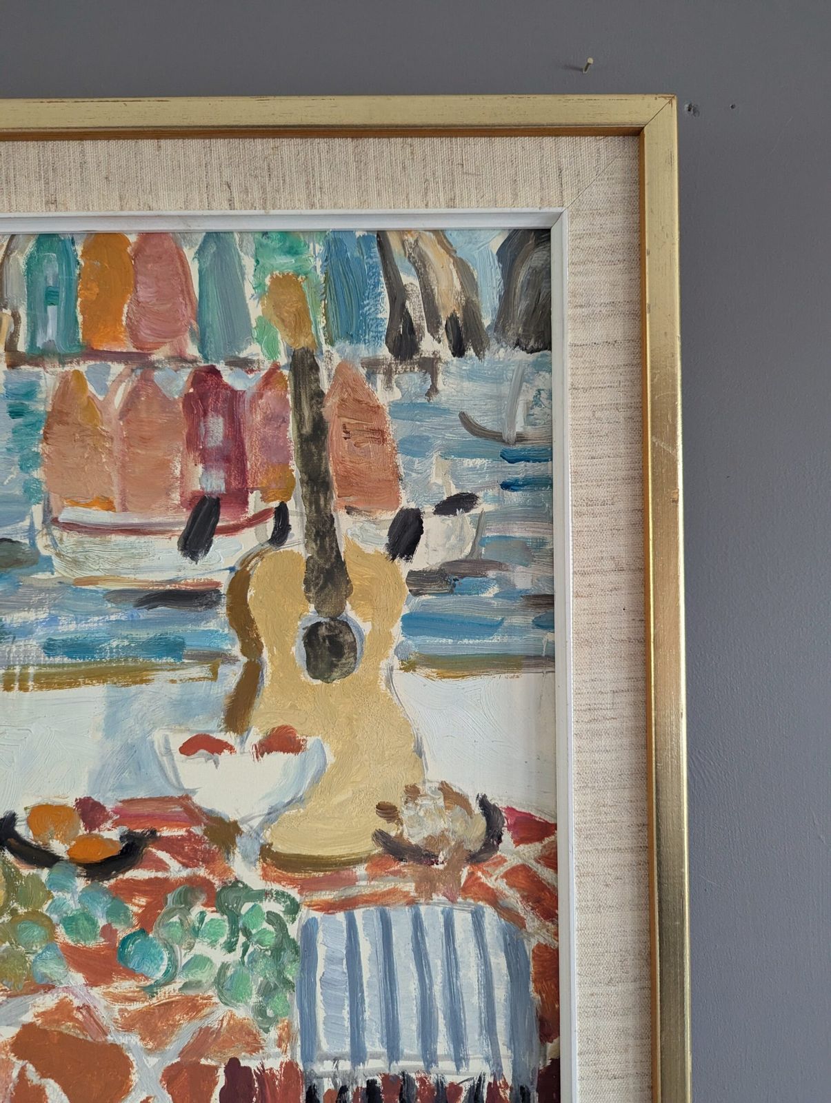 Interior With Oil Painting, Mid 20th Century photo buy
