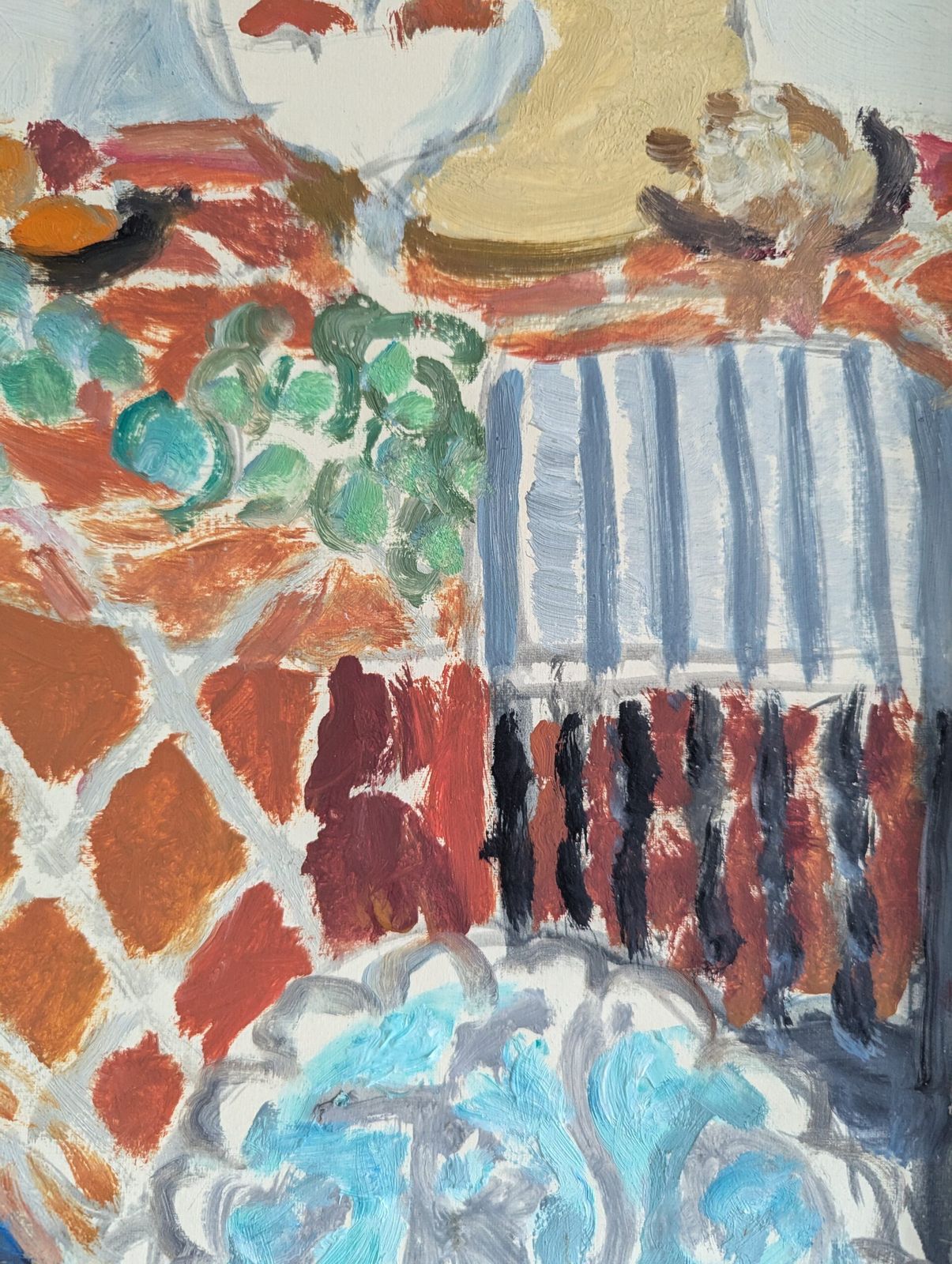 Art Interior With Oil Painting, Mid 20th Century photo