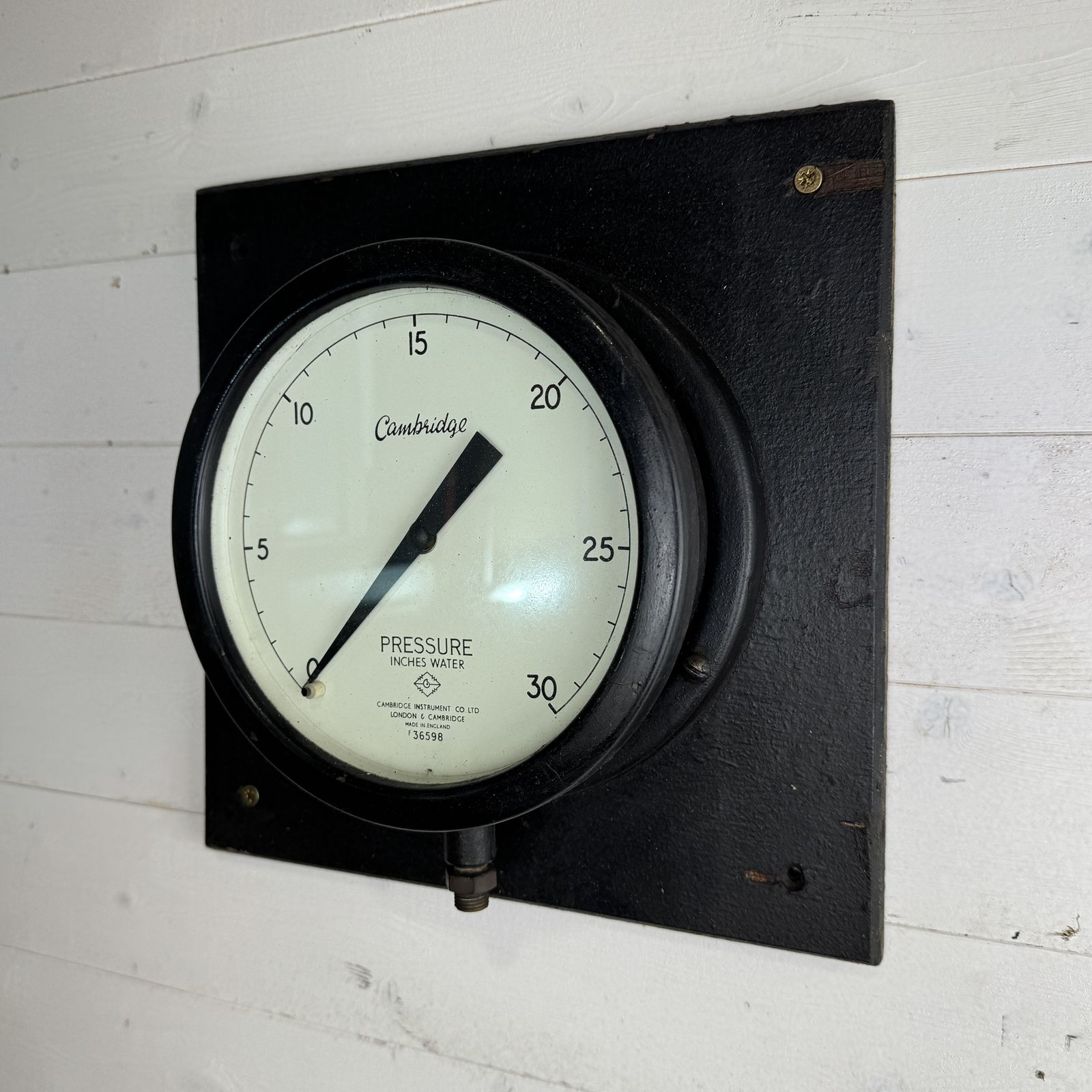 Vintage Industrial Cambridge Water Pressure Gauge