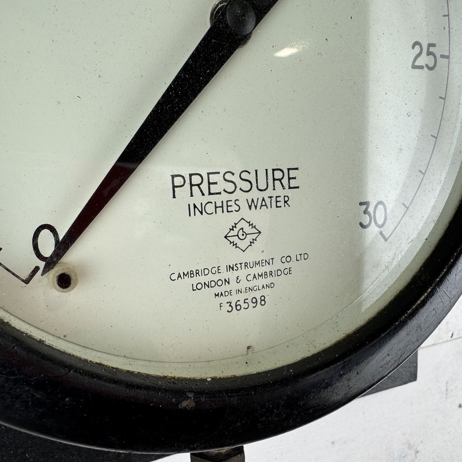 Vintage Industrial Cambridge Water Pressure Gauge photo for sale